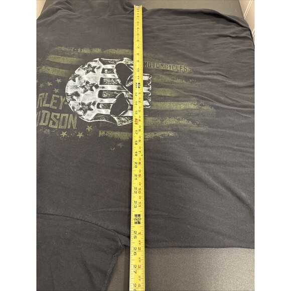 Harley-DavidsonHD  Mens 3XL XXXL Black T-Shirt Patriotic Skull & Flag Delaware - Picture 9 of 10